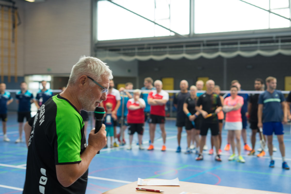 Begrüßung aller Teilnehmer des Flechtinger Schlosspokalturniers 2019 - Flechtinger Schlosspokalturnier 2019 - Starke Beteiligung und spannende Spiele - Badminton Flechtingen
