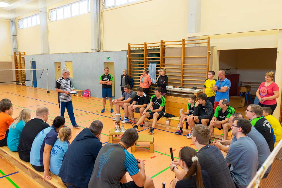 Begrüßung aller Teilnehmer des Flechtinger Familienturnier 2019 ausgerichtet vom Flechtinger SV - Flechtinger Familienturnier 2019 - Beliebt wie nie zuvor - Badminton Flechtingen